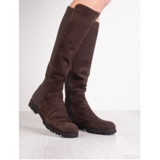 Art. 8320 Stivale donna camoscio/stretch testa di moro