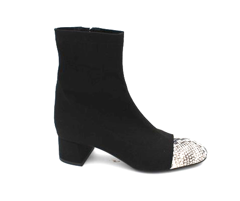Art. 7943 Stivaletto donna stampa roccia/stretch nero