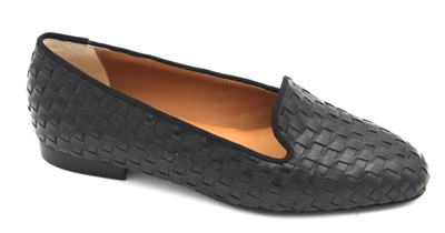 Art. 8365 Ballerina donna intreccio nappa nero